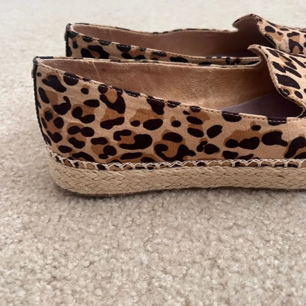 Dr.‎ Scholl's Leopard Espadrille Slip On Loafers Comfort Shoes Size 9.5